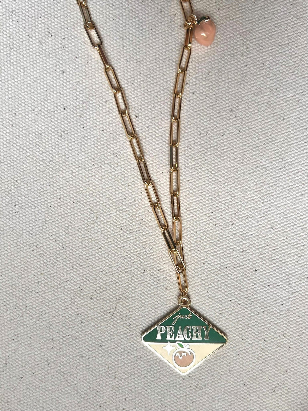 Just Peachy Necklace Necklaces Style 1 - Medium paperclip chain: 60cm (ca.24”) Necklace