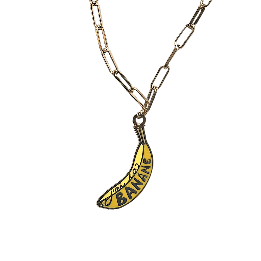J'ai La Banane Necklace Necklaces Style 1 - Medium paperclip chain: 60cm (ca.24”) Necklace
