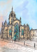 St Giles Cathedral & Parliament Square Matte Art Print Essential Edinburgh Art Print