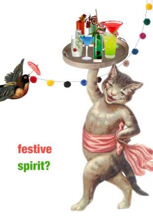 Festive Spirit Christmas Greeting Card Christmas Cards Card