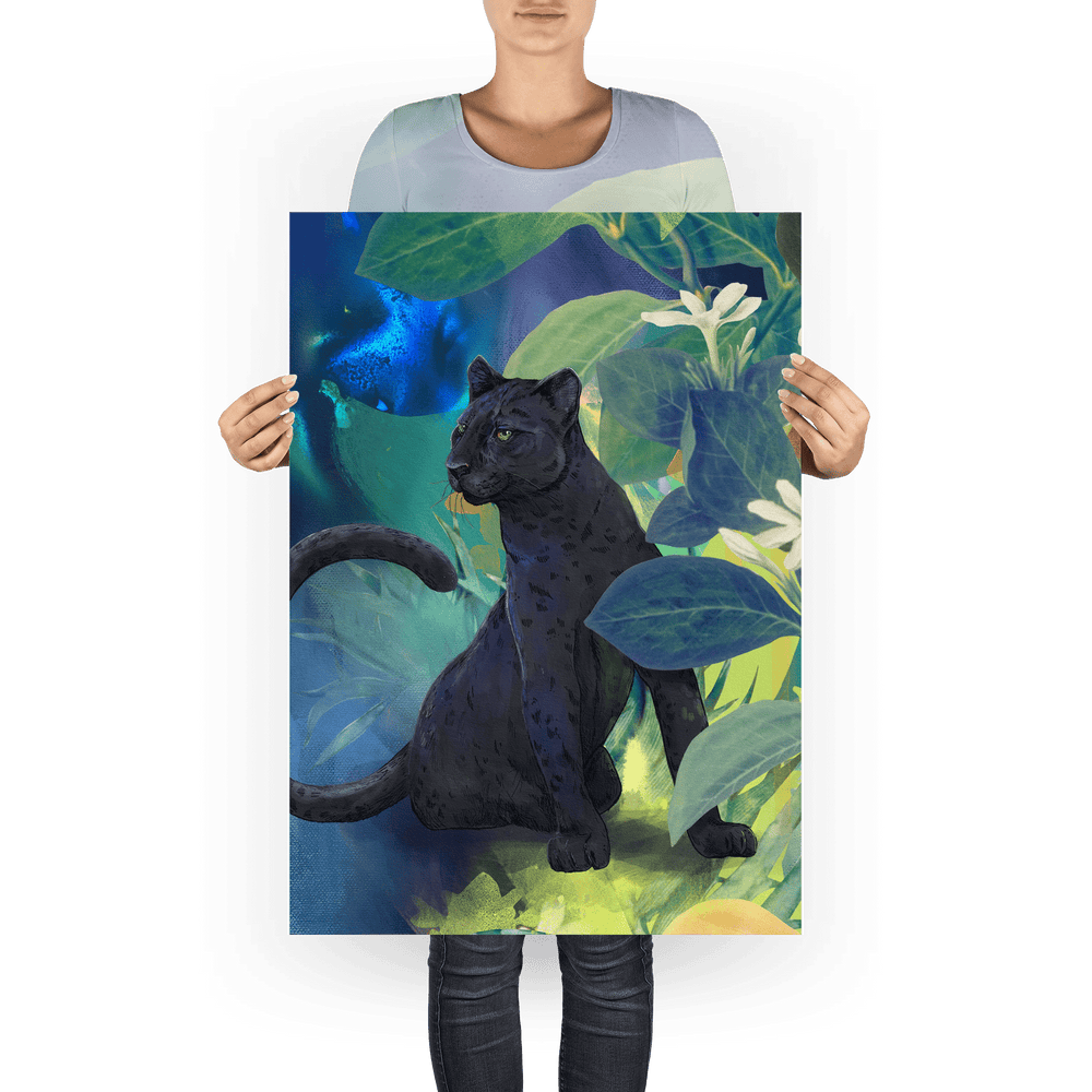 Midnight Prowl Giclée Art Print Pawky Paws A1 (59.4 X 84.1 cm) Art Print
