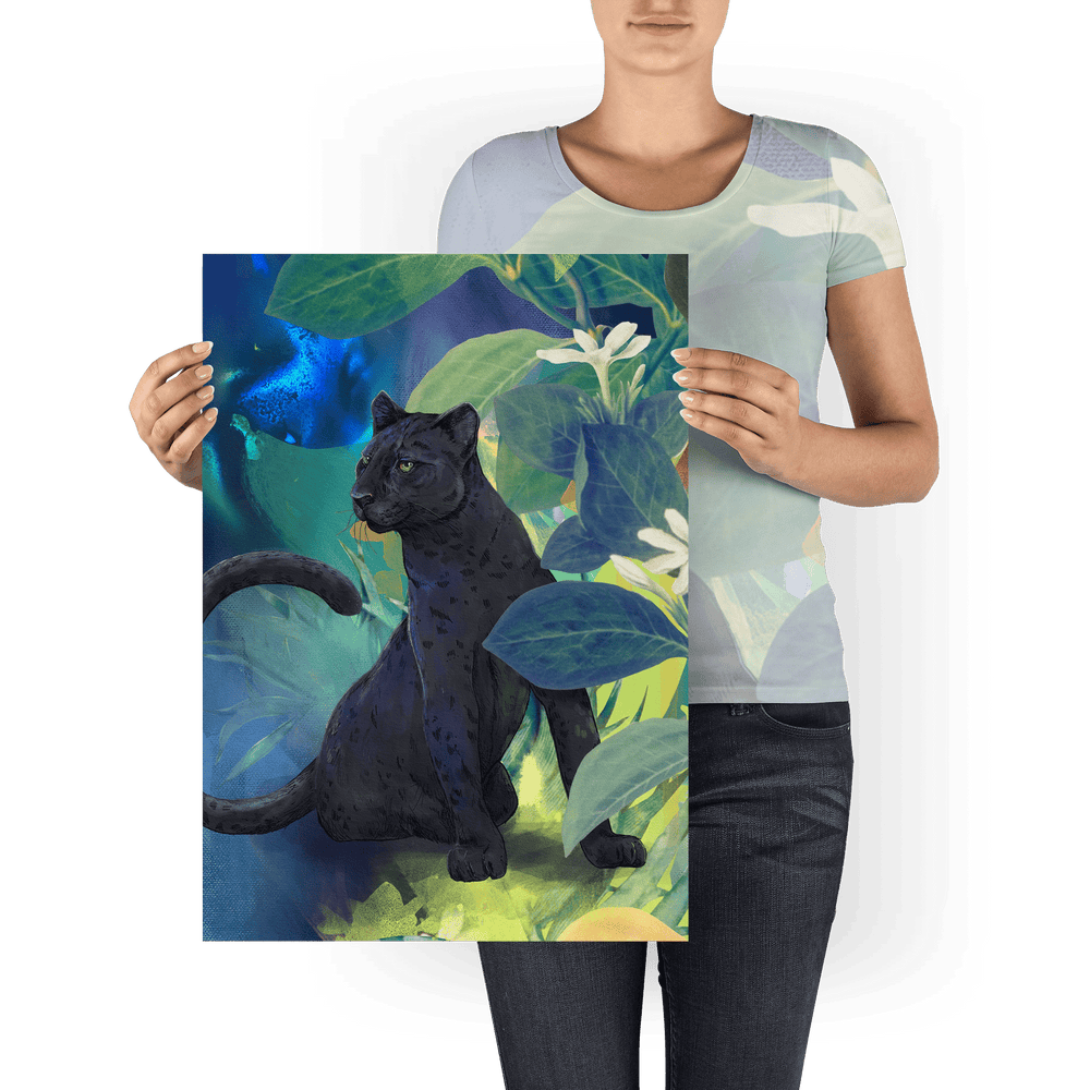 Midnight Prowl Giclée Art Print Pawky Paws A2 (42 X 59.4 cm) Art Print