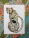 Cheetah Sits Matte Art Print Fluffy Tails & a Sloth A4 (21 X 29.7 cm) Art Print
