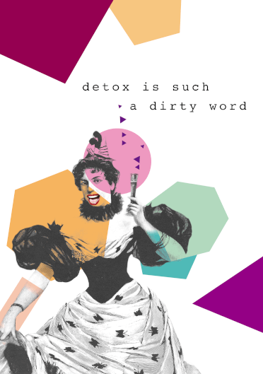 Detox is Such a Dirty Word Greeting Card Victoriana Greeting Cards Card