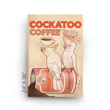 Cockatoo Coffee Canvas Print ADimals 24" X 36" Canvas Print