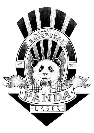 Panda Lager Matte Art Print Boozehound A4 (21 X 29.7 cm) Art Print