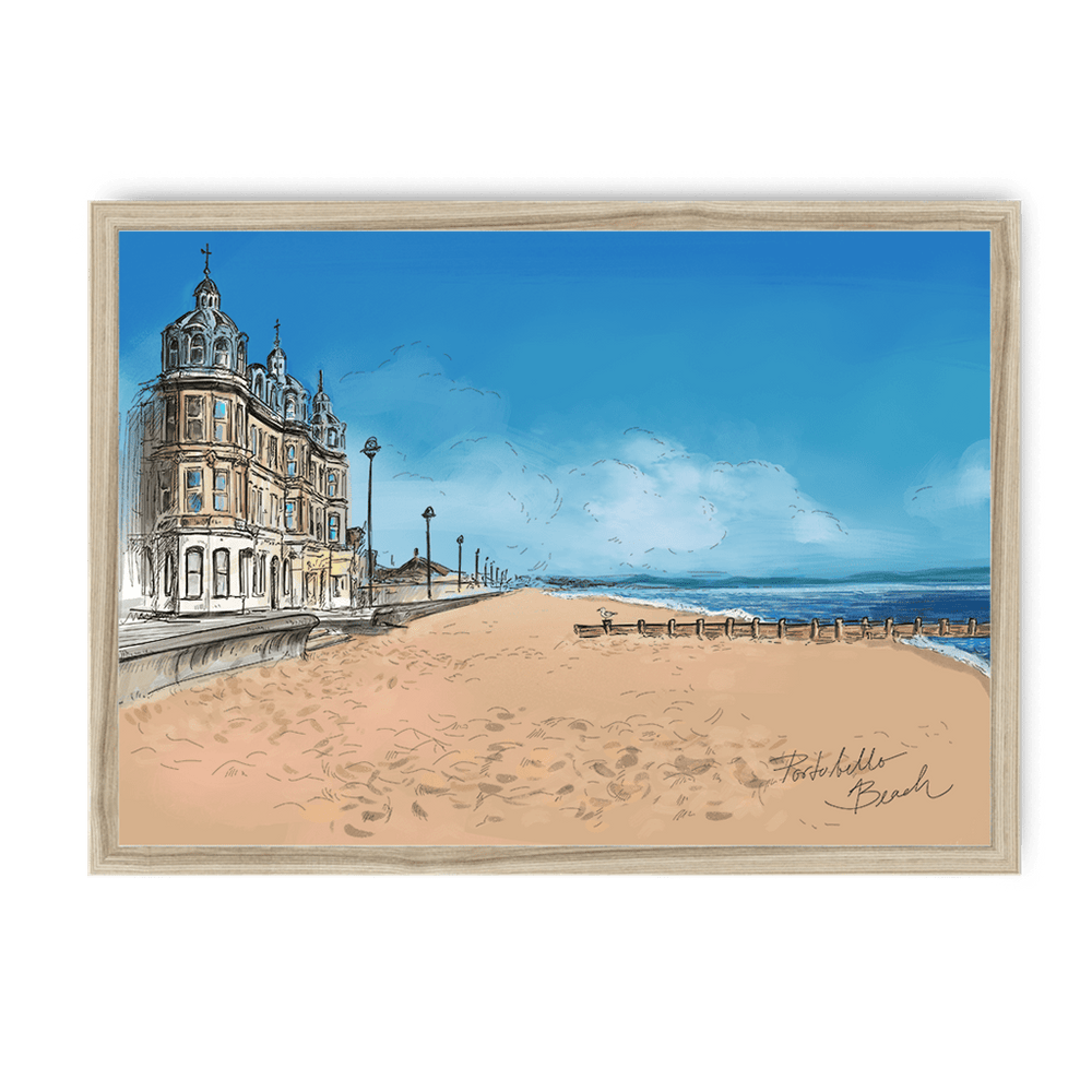 Portobello Beach Framed Print Essential Edinburgh A3 (297 X 420 mm) / Natural / No Mount (All Art) Framed Print