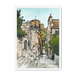 The Castle Viewed From The Vennel Framed Print Essential Edinburgh A3 (297 X 420 mm) / White / No Mount (All Art) Framed Print