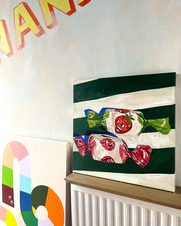 Image of Rectangle-Textile-Paint-Interior design-Art-Font-Painting-Wall sticker-Poster-453719583432975