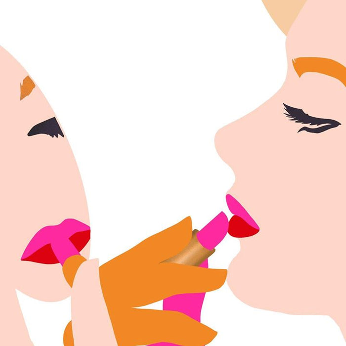 picture of Nose-Skin-Lip-Finger-Cheek-Lipstick-Illustration-Nail-Hand-1566382480189565