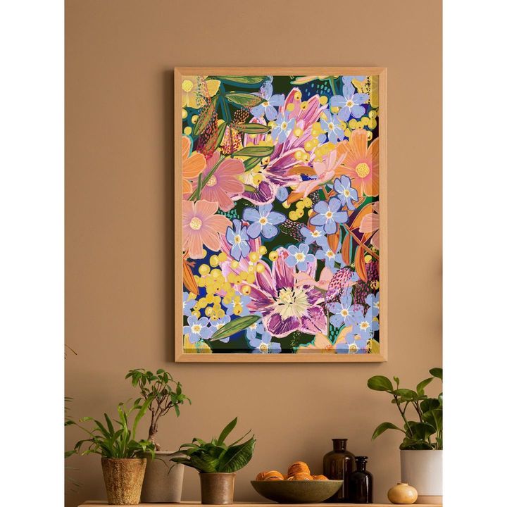 Image of Plant-Picture frame-Flower-Flowerpot-Window-Houseplant-Paint-Rectangle-Textile-661274779344120