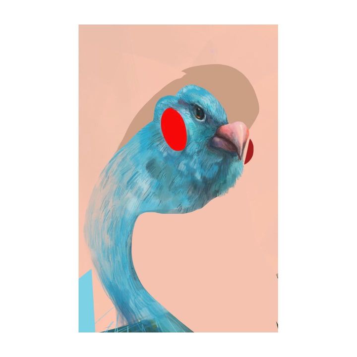 Image of Colorfulness-Aqua-Art-Teal-Bird-Paint-Turquoise-Animation-Art paint-1802338723260605