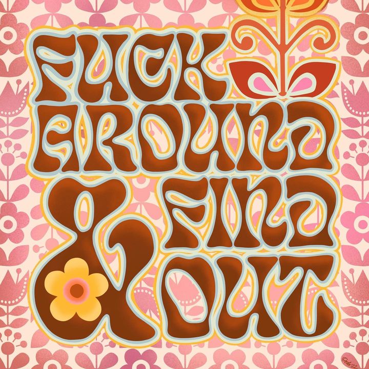 Image of Rectangle-Orange-Textile-Amber-Font-Motif-Circle-Pattern-Art-523060869832179