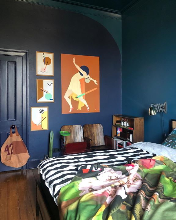 Image of Room-Bedroom-Green-Interior design-Bed sheet-Wall-Furniture-Bed-Textile-1623492031145276