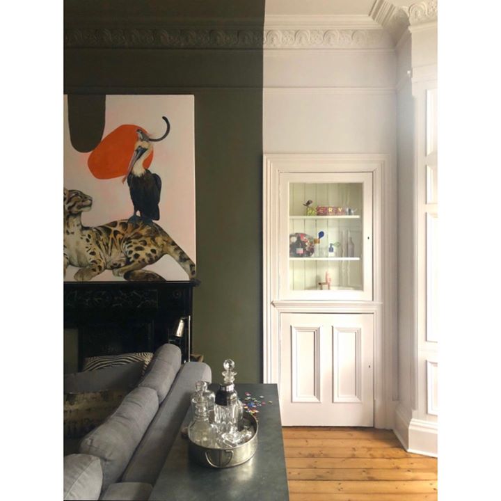Image of Orange-Room-Interior design-Wall-Furniture-Table-Beige-Door-House-1643999269094552