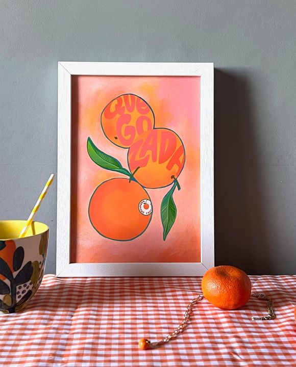 Image of Rangpur-Orange-Clementine-Fruit-Yellow-Citrus-Paint-Natural foods-Art-2182521038575703