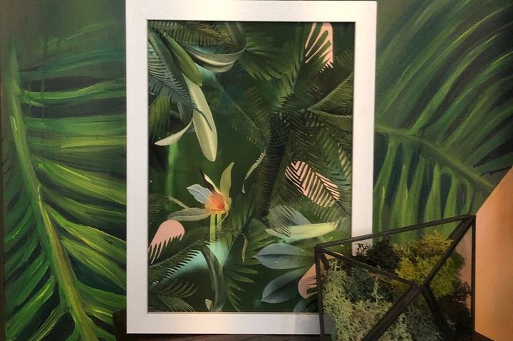 Image of Plant-Leaf-Botany-Terrestrial plant-Organism-Arecales-Vegetation-Art-Painting-2132124253615382