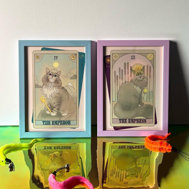 Image of Rectangle-Organism-Art-Creative arts-Magenta-Visual arts-Painting-Owl-Illustration-663218905816374