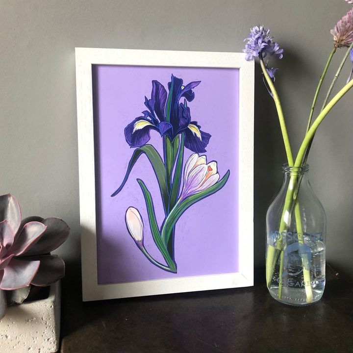 Image of Flower-Plant-Purple-Petal-Botany-Violet-Creative arts-Art-Terrestrial plant-452365826901684