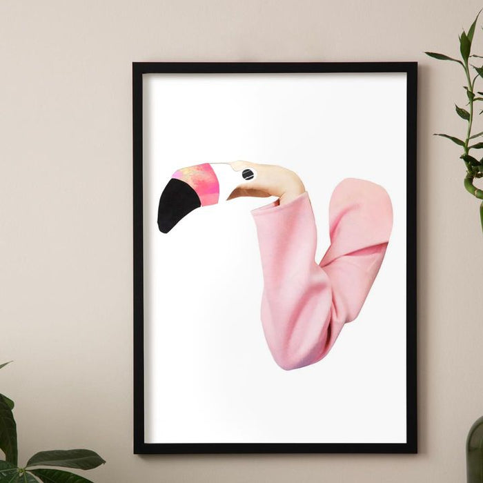 Image of Bird-Plant-Neck-Sleeve-Botany-Beak-Rectangle-Art-Magenta-708265687978362