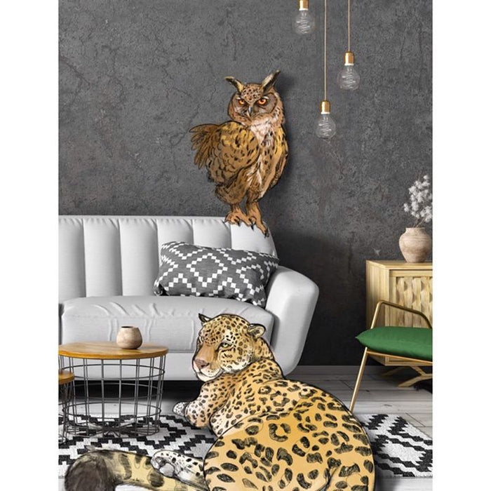 Image of Owl-Felidae-Room-Wildlife-Interior design-Cat-Furniture-Small to medium-sized cats-Wallpaper-1574373356057144