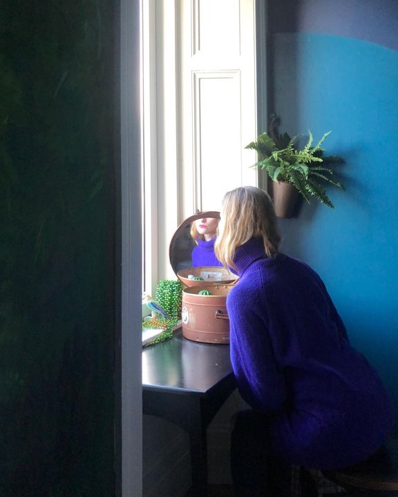 picture of Plant-Table-Houseplant-Blue-Purple-Textile-Window-Interior design-Comfort-1745975728896905.jpg