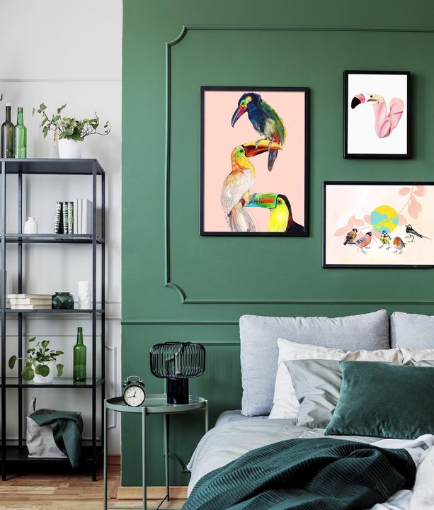 picture of Green-Room-Turquoise-Wall-Furniture-Interior design-Picture frame-Modern art-Table-1654030061424806.jpg