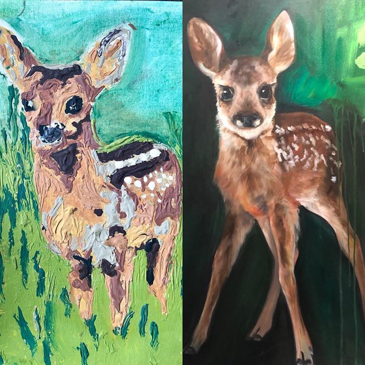 picture of Deer-Wildlife-Terrestrial animal-Roe deer-Fawn-Adaptation-Snout-White-tailed deer-Organism-1215123331982150