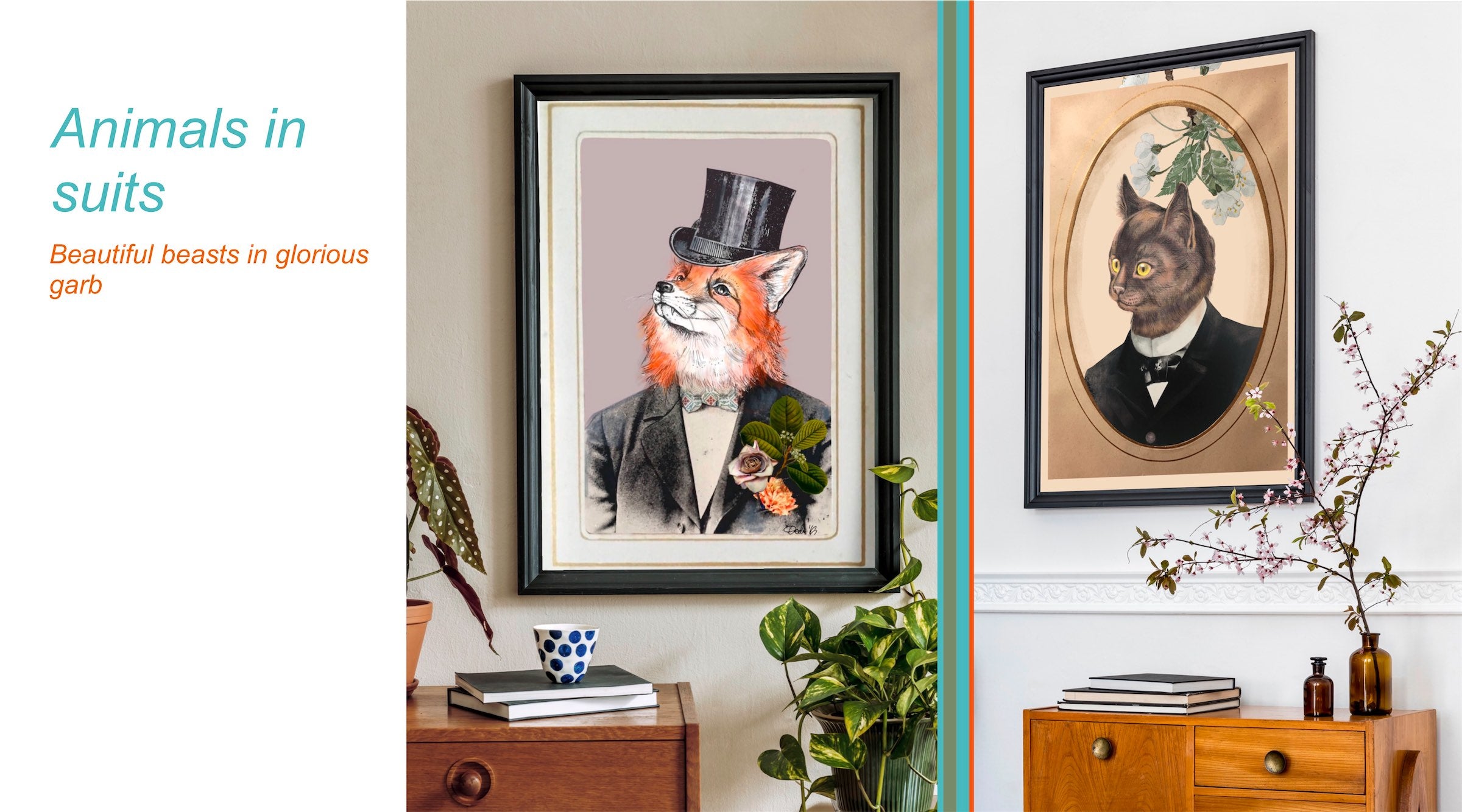 Animals In Suits Art Series Header