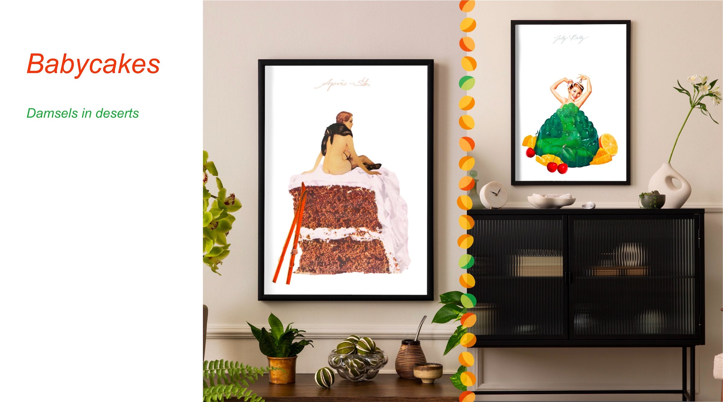 pin up posters featuring deserts