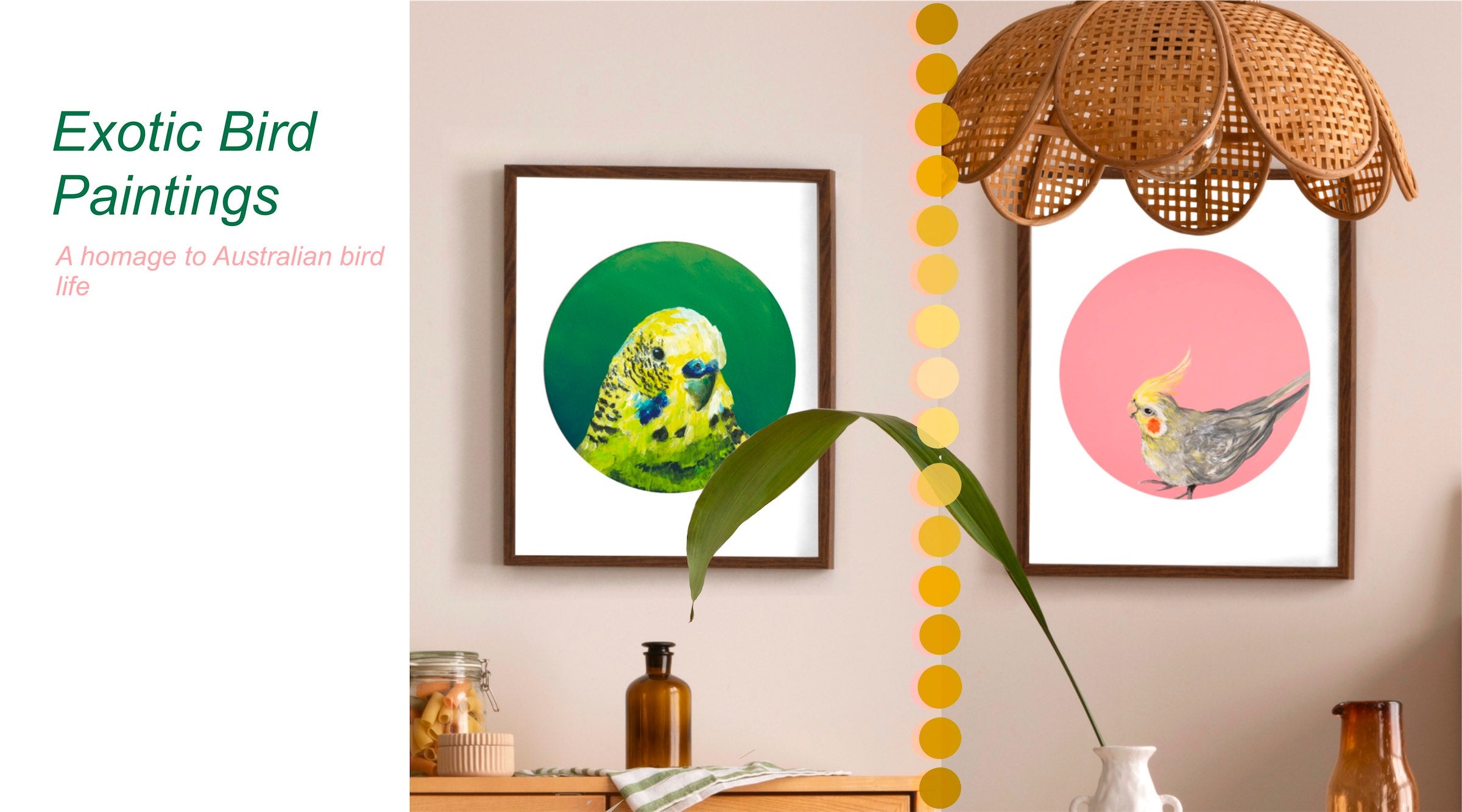 Cockatiel and Budgerigar Artworks