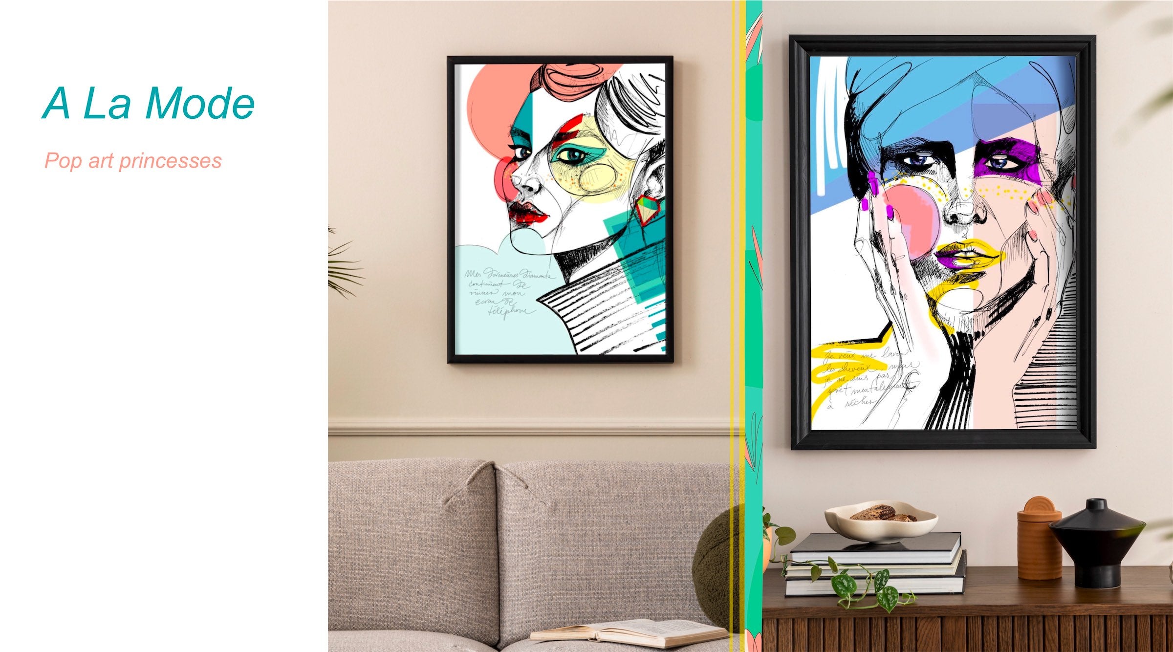 a la mode fashion illustration series header