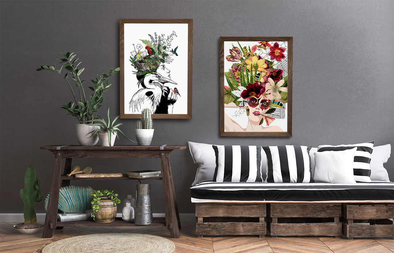 Woman With Flowers Art Prints