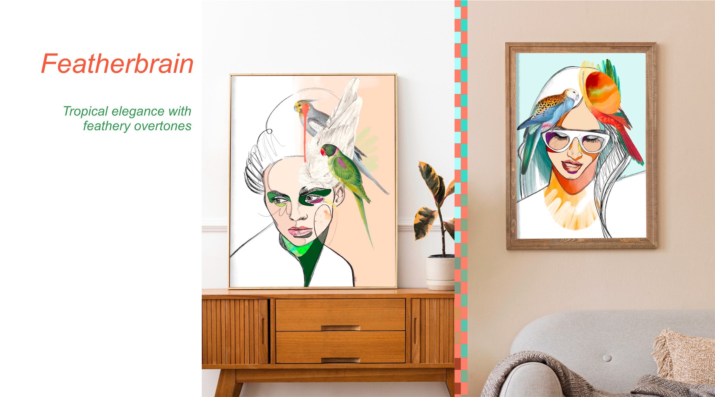 Featherbrain Women Wall Art