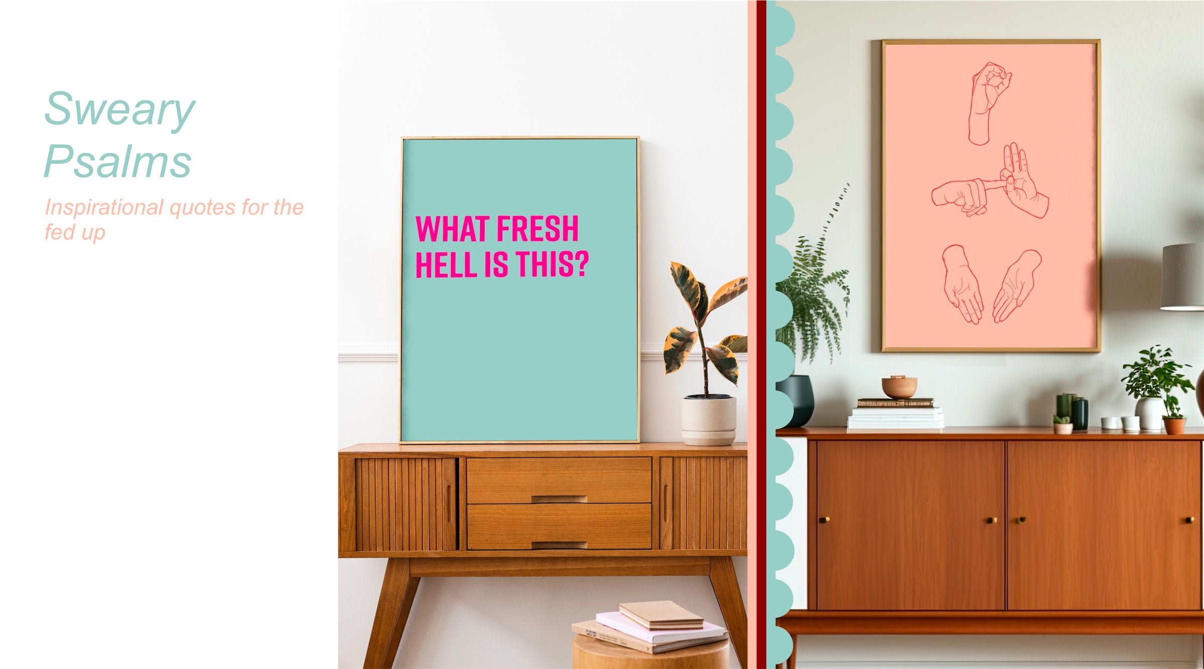 Framed Artworks with words