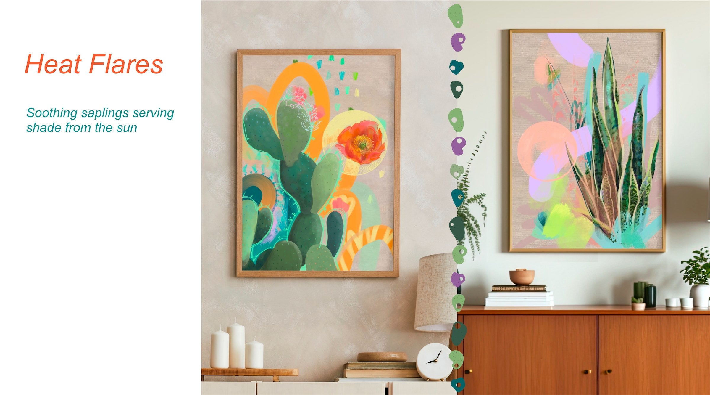 Framed Artwork featuring Cactus