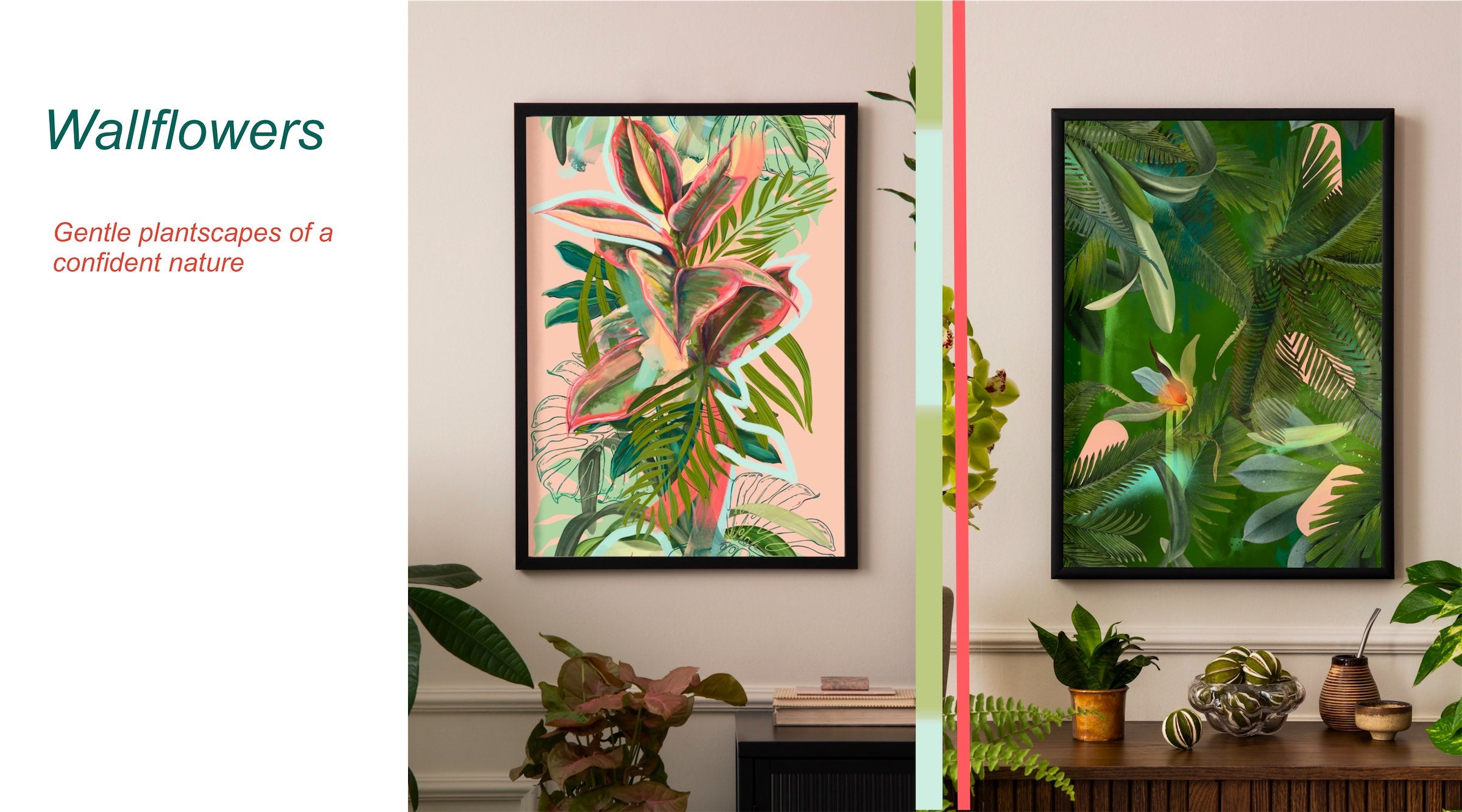 Framed Wall Flower Artwork