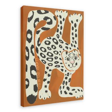 Leopard Des Neiges Matte Canvas Print Aventures Des Créatures 28"x40"(70x100 cm) Canvas Print