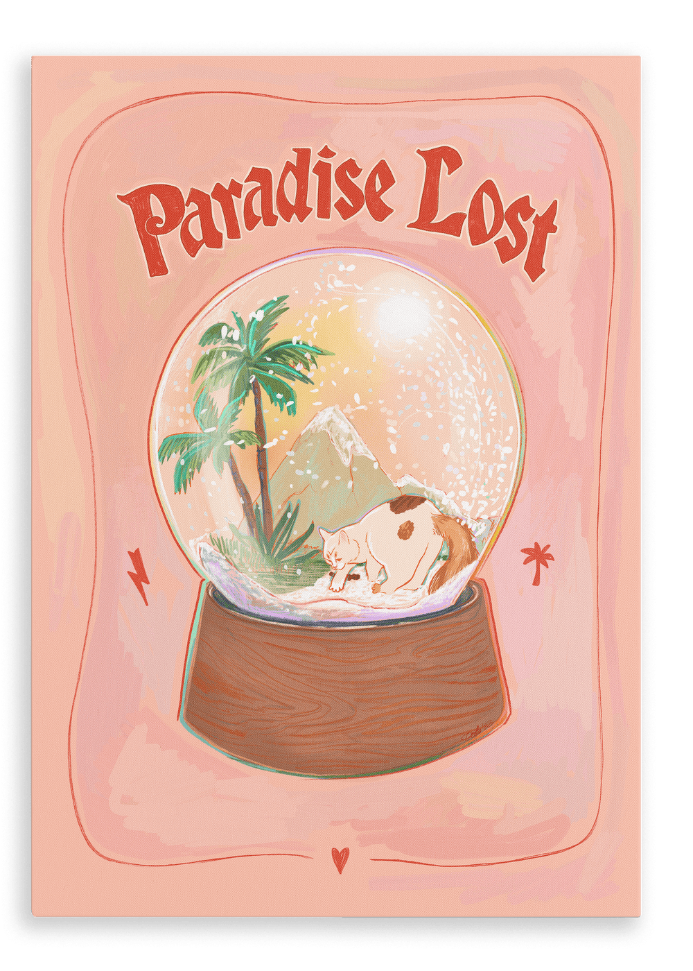 Paradise Lost Matte Canvas Print Aventures Des Créatures 28"x40"(70x100 cm) Canvas Print