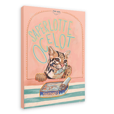 Saperlotte Ocelot Canvas Print Aventures Des Créatures 28"x40"(70x100 cm) Canvas Print