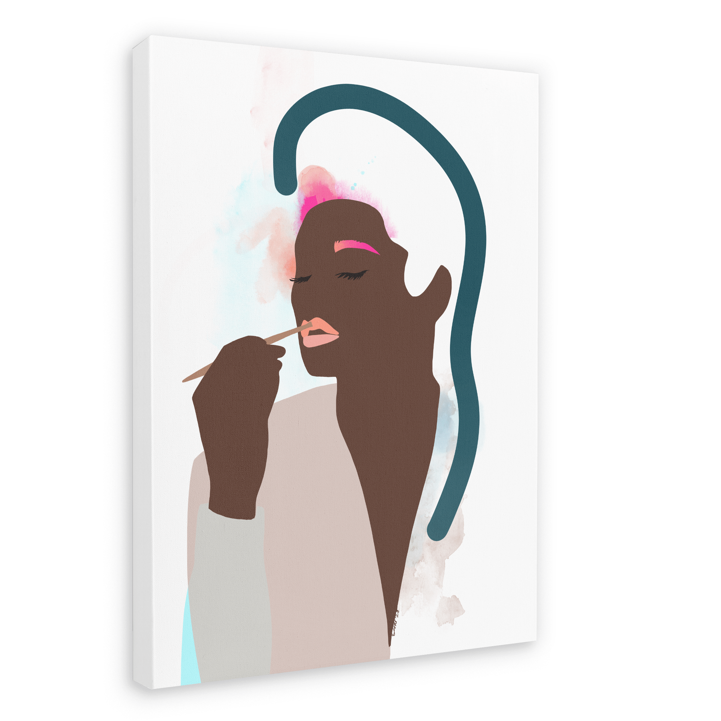 Jones Canvas Print Lip Graces 28"x40"(70x100 cm) Canvas Print