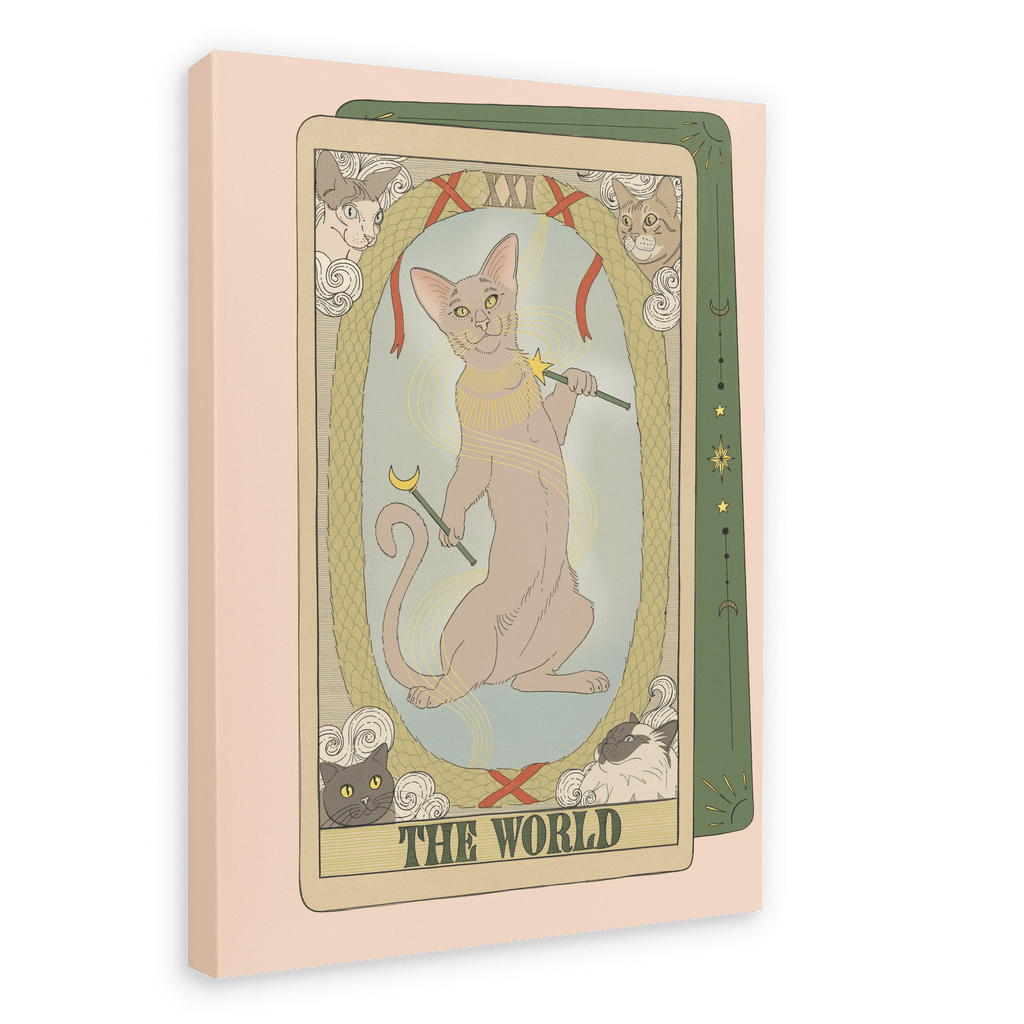 The World Canvas Print Tarot Cats 28"x40"(70x100 cm) Canvas Print