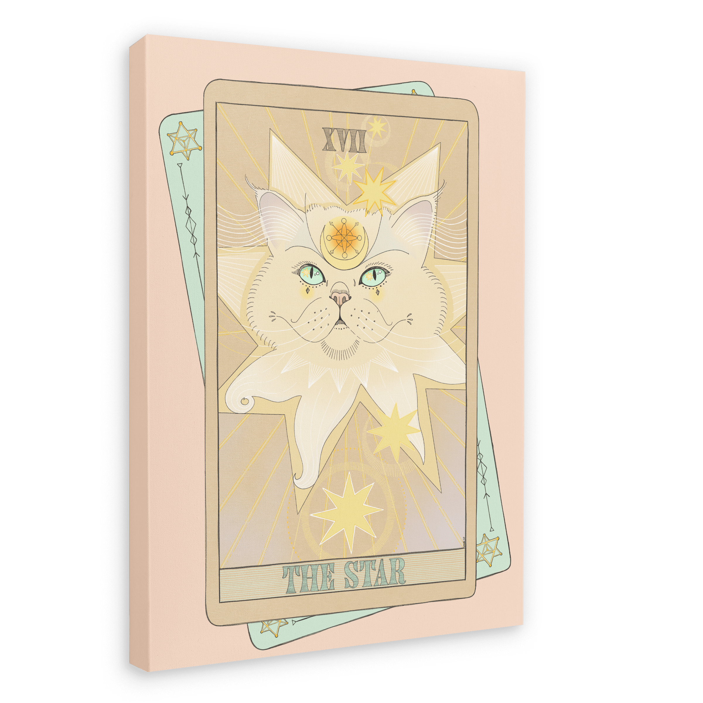 The Star Canvas Print Tarot Cats 28
