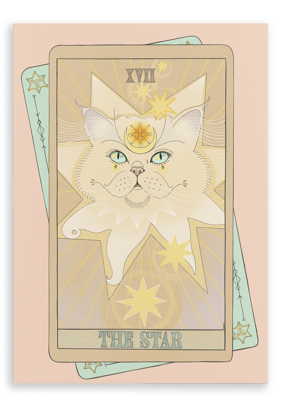 The Star Canvas Print Tarot Cats 28"x40"(70x100 cm) Canvas Print