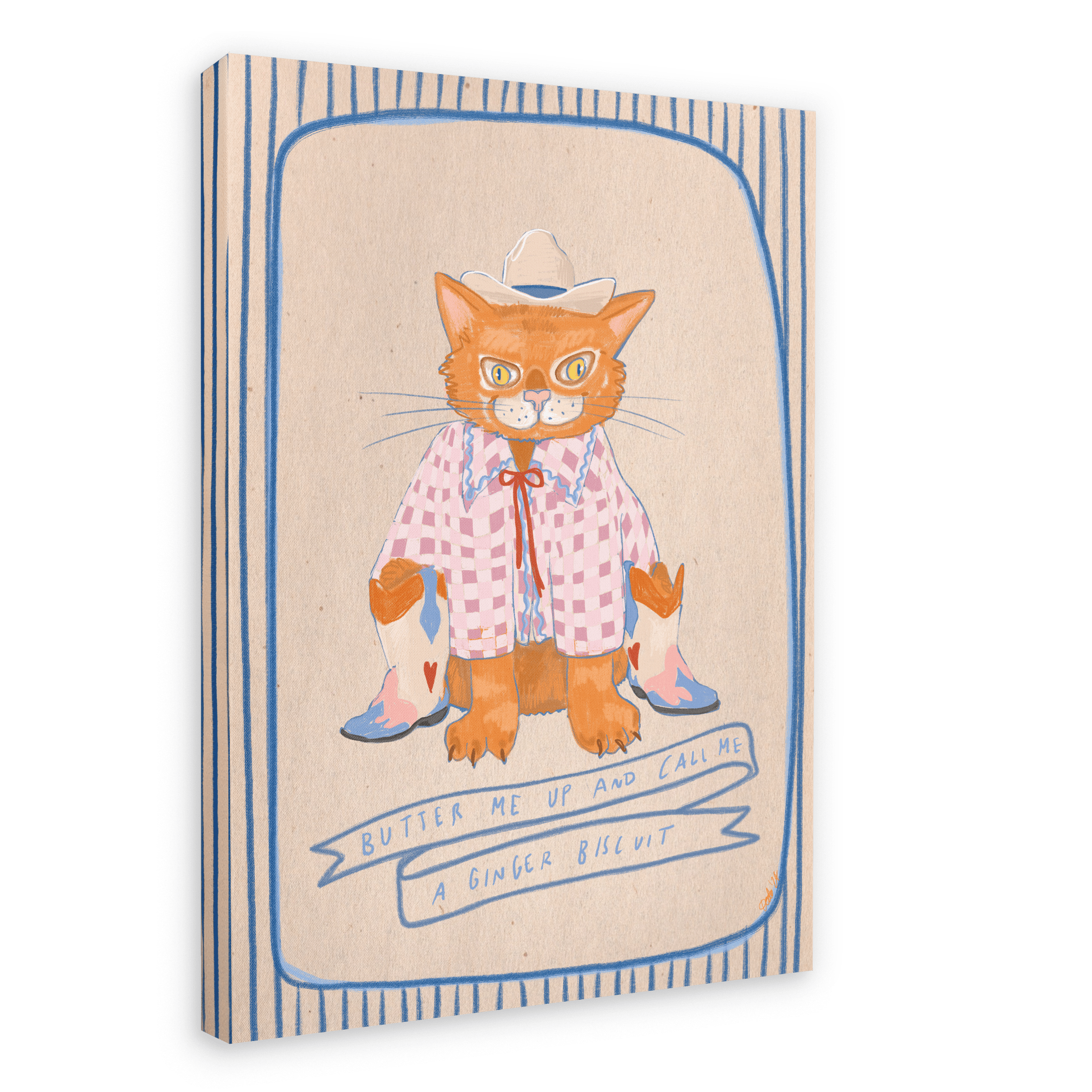 Ginger Biscuits Matte Canvas Print Sketchy Strays 28"x40"(70x100 cm) Canvas Print