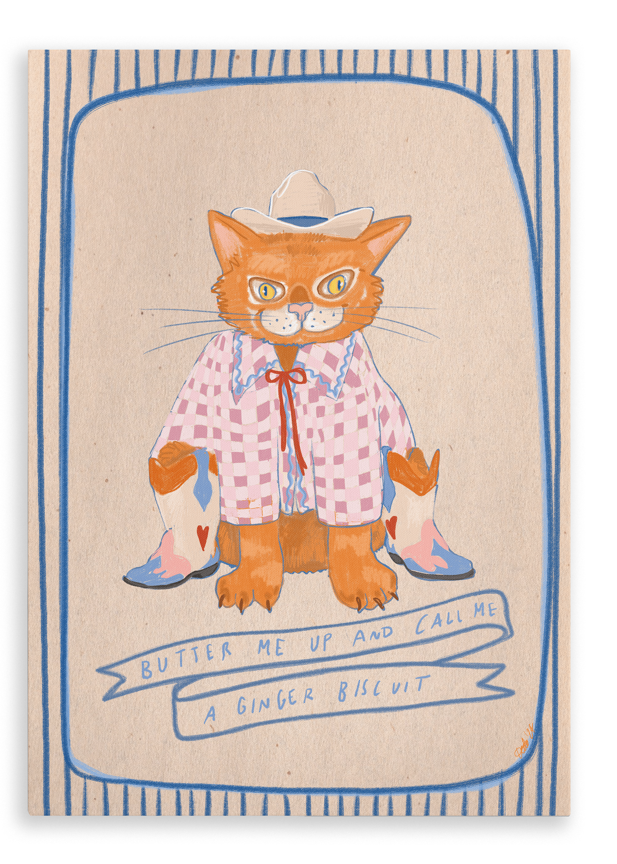 Ginger Biscuits Matte Canvas Print Sketchy Strays 28