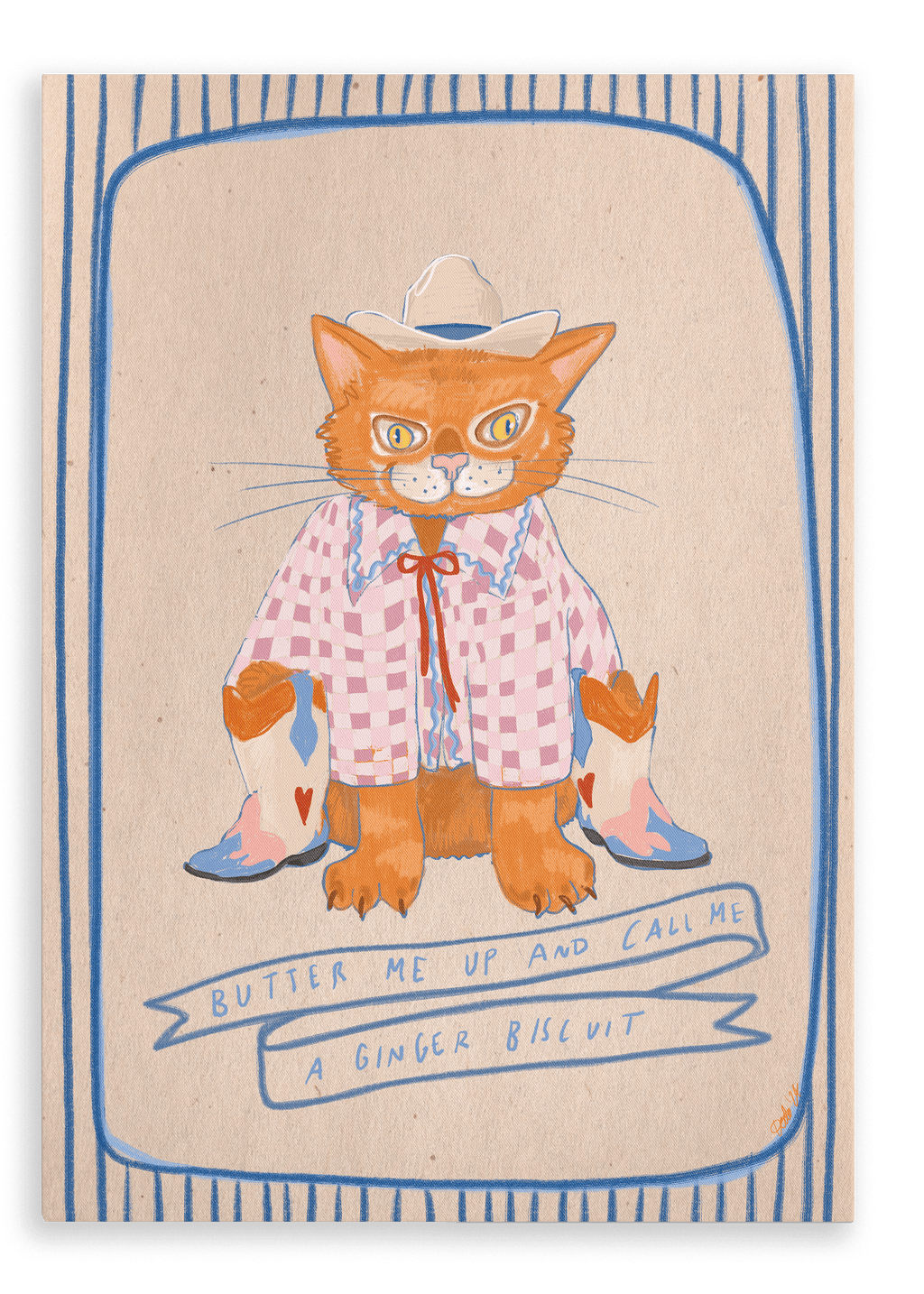 Ginger Biscuits Matte Canvas Print Sketchy Strays 28"x40"(70x100 cm) Canvas Print