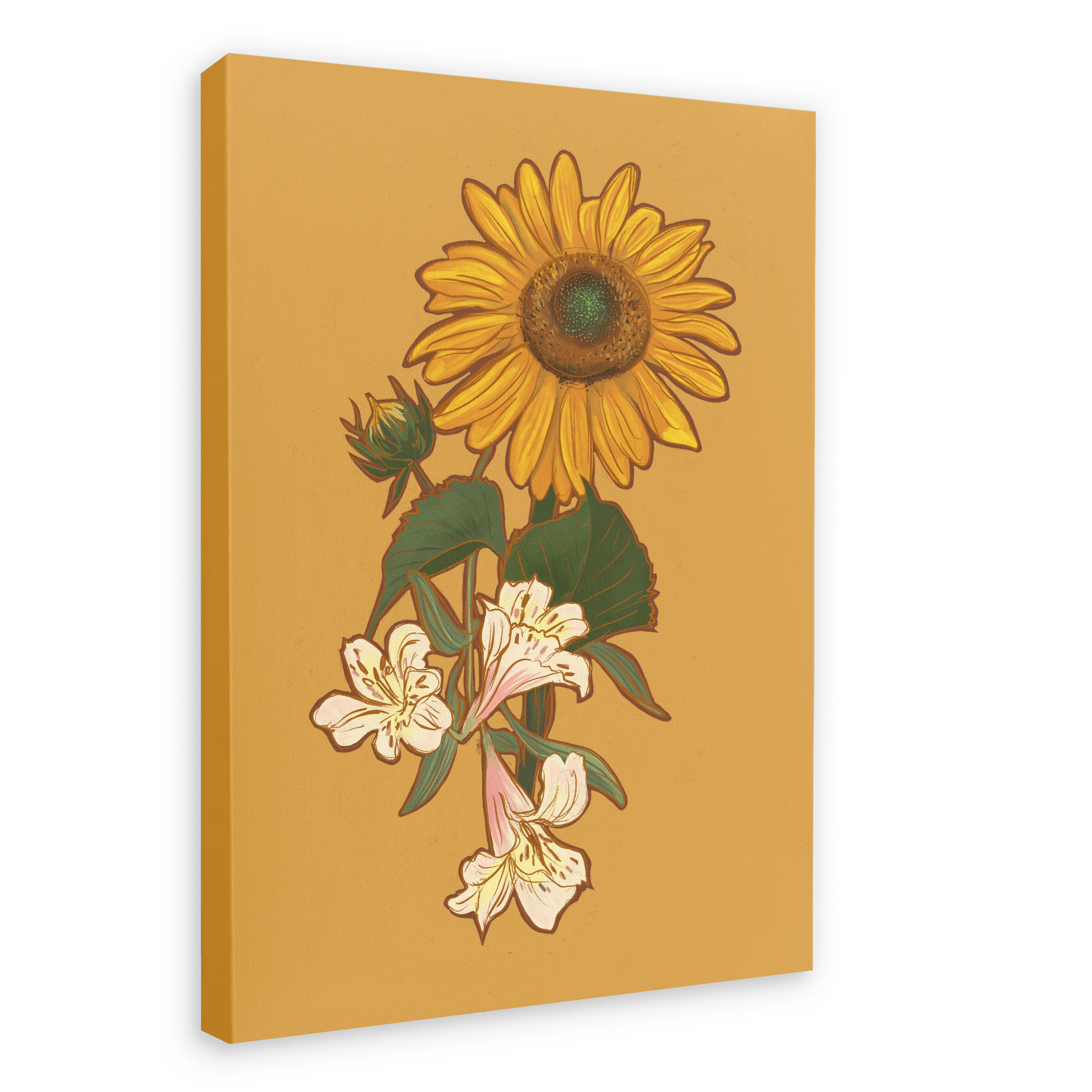 August Canvas Print Birthday Blooms 28"x40"(70x100 cm) Canvas Print