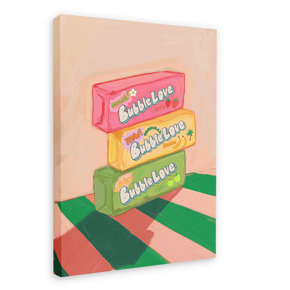 Bubblegum Giclée Canvas Print Kitsch Kanaveral 28"x40"(70x100 cm) Canvas Print