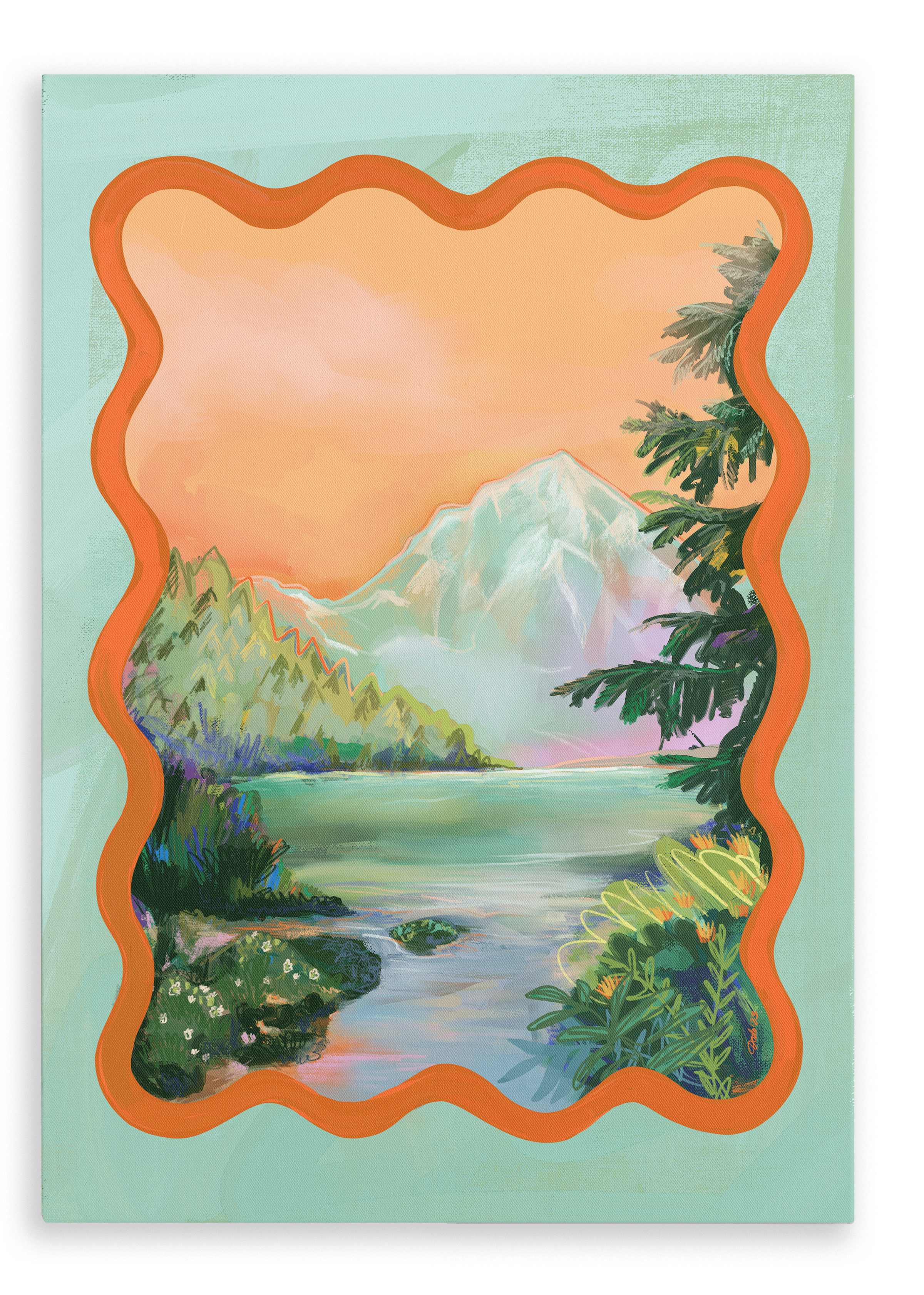Gentle Glen Giclée Canvas Print Kitsch Kanaveral 28